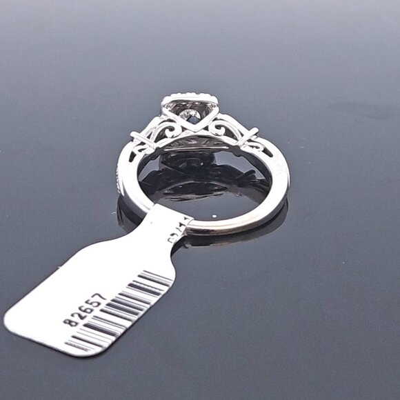 14K Vera Wang White Gold Diamond Sapphire Engagement Ring .69TCW 4.5G Size 6.5 - Picture 12 of 13